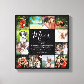 Moeder Citaat Script Zwart En Wit 12 Foto Collage Canvas Afdruk (Voorkant)