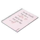 Moeder Citaat Typografie Roze Notitieboek (Linkerzijde)