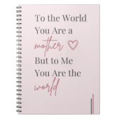 Moeder Citaat Typografie Roze Notitieboek (Voorkant)