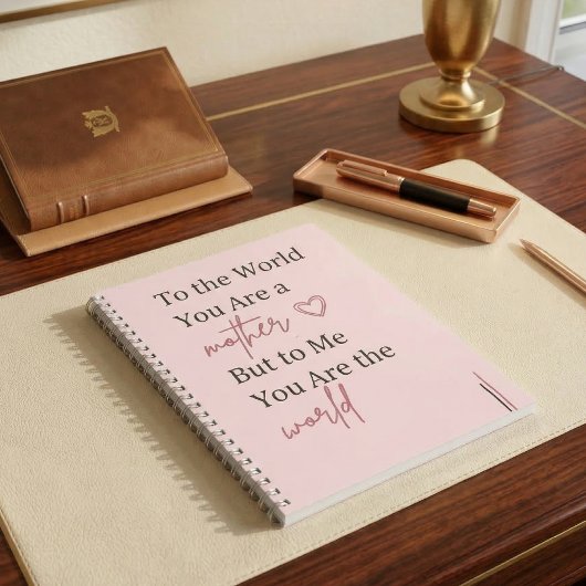 Moeder Citaat Typografie Roze Notitieboek