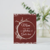 Moeder citaat: weerspiegeling van Gods liefde Briefkaart (Staand voorkant)