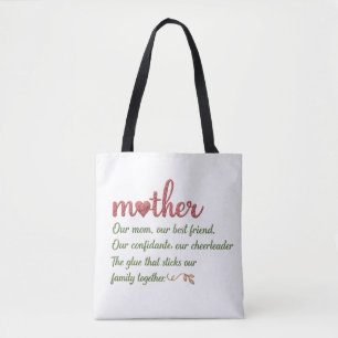 Moeder Citaten Tribuut Tote Bag