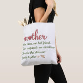 Moeder Citaten Tribuut Tote Bag (Dichtbij)