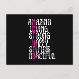 Moeder citeert : Lovely Words   Ontwerp van Moeder Briefkaart