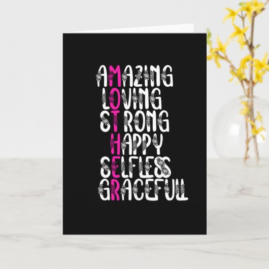 Moeder citeert : Lovely Words | Ontwerp van Moeder Kaart (Gele Bloem)