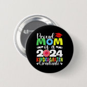 Moeder CL van 2024 kleuterschool Afstuderen Afstud Ronde Button 5,7 Cm (Voorkant /achterkant)