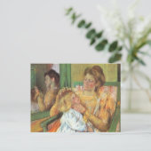Moeder Combing Child's Hair | Mary Cassatt Briefkaart (Staand voorkant)