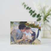 Moeder Comfort de Baby, Mary Cassatt Briefkaart (Staand voorkant)