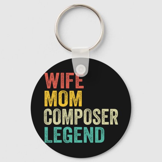 Moeder Composer Legend Moederdag Vintage Sleutelhanger (Voorkant)