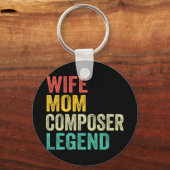 Moeder Composer Legend Moederdag Vintage Sleutelhanger (Voorkant)