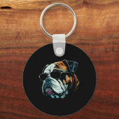 Moeder Cool Dog Zonnebril - English Bulldog Sleutelhanger (Voorkant)