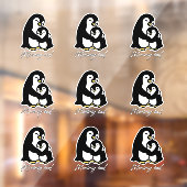 Moeder cool - Pinguïn moeder en baby - b Raamsticker (Vel 2)