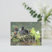 Moeder Coot met Jong Moederdag Briefkaart (Staand voorkant)