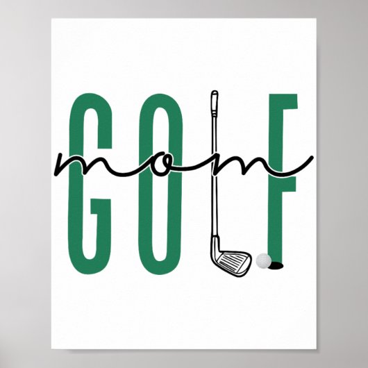 Moeder Crewneck Moederdag Master Golf Vrouwen Meis Poster (Voorkant)