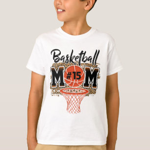 Moeder Custom Speler Nummer 15 Sport Moeder Moeder T-shirt