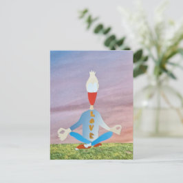 Moeder dag eend houdt van yoga zen groeten briefkaart