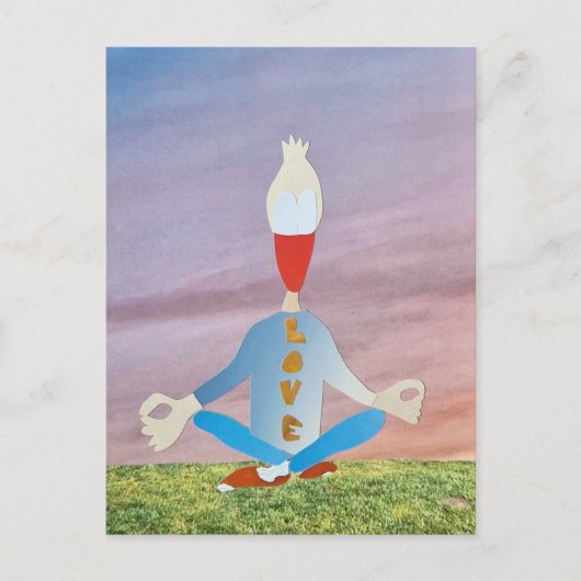 Moeder dag eend houdt van yoga zen groeten briefkaart (Voorkant)