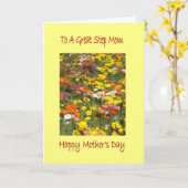 Moeder Dag Stap Mama Kaart (Gele Bloem)