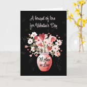 Moeder-dag Vaas van Liefde op Valentijnsdag Kaart (Gele Bloem)