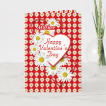 Moeder Daisies en Harten Valentijn Card