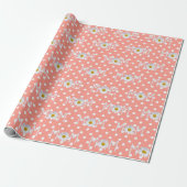 Moeder Daisy Op Stippen Inpakpapier (Uitgerold)