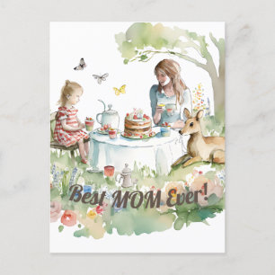 Moeder Daughter Tea Party Briefkaart