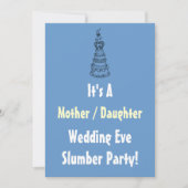 Moeder Daughter Wedding Eve Slumber Party nodigt u Kaart (Voorkant)