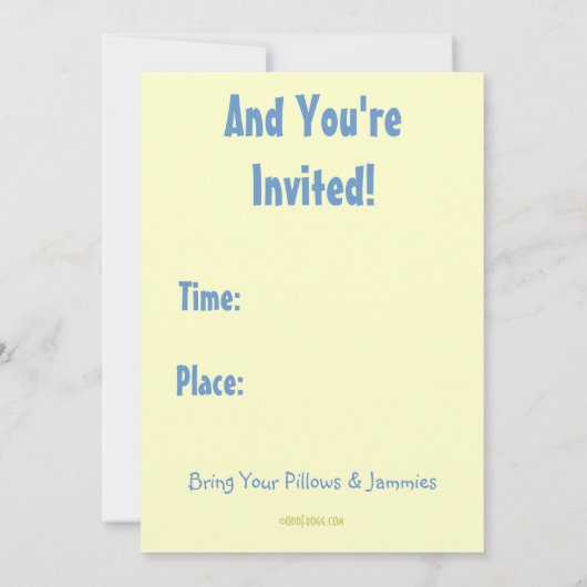 Moeder Daughter Wedding Eve Slumber Party nodigt u Kaart (Achterkant)