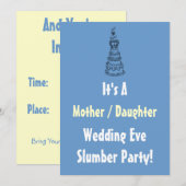 Moeder Daughter Wedding Eve Slumber Party nodigt u Kaart (Voorkant / Achterkant)