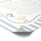 Moeder de Gans Baby Shower Spel Late Night Luiersp Poster (Hoek)