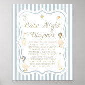 Moeder de Gans Baby Shower Spel Late Night Luiersp Poster (Voorkant)