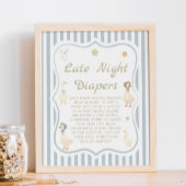 Moeder de Gans Baby Shower Spel Late Night Luiersp Poster