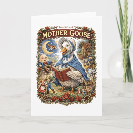 Moeder de Gans Feestdagen Kaart (Voorkant)