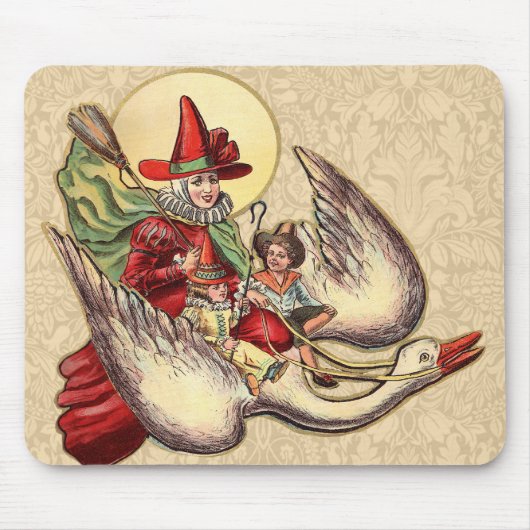 Moeder de Gans Kind Antieke Illustratie Muismat (Voorkant)
