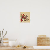 Moeder de Gans Kind Antieke Illustratie Poster (Keuken)