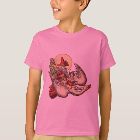 Moeder de Gans Kind Antieke Illustratie T-shirt (Voorkant)