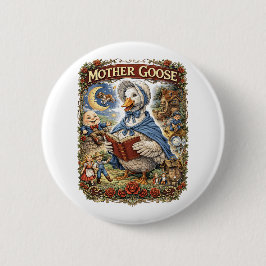 Moeder de Gans Ronde Button 5,7 Cm