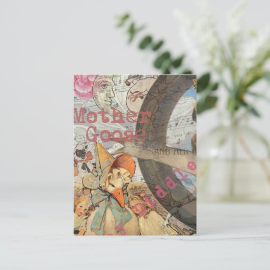 Moeder de Gans Sprookje Briefkaart (Staand voorkant)
