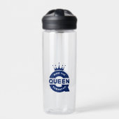 Moeder de Koningin Blauw Creatieve Typografie Waterfles (Voorkant)