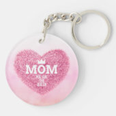 Moeder de Koningin Moederdag | Button Sleutelhange Sleutelhanger (Achterkant)