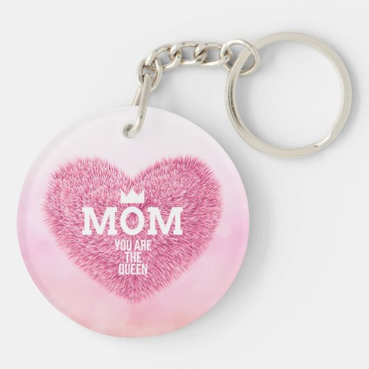 Moeder de Koningin Moederdag | Button Sleutelhange Sleutelhanger (Achterkant)