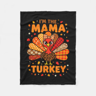 Moeder de mama kalkoen bijpassende familie thanksg fleece deken
