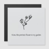 Moeder de mooiste bloem (zwarte typografie) (Voorkant / Achterkant)