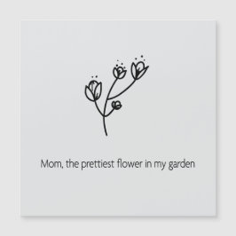 Moeder de mooiste bloem (zwarte typografie)