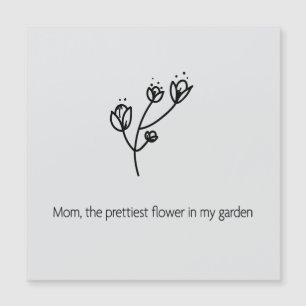 Moeder de mooiste bloem (zwarte typografie)
