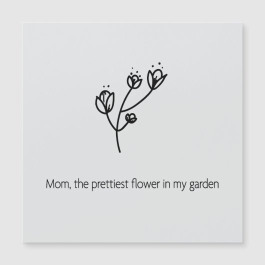 Moeder de mooiste bloem (zwarte typografie) (Voorkant)