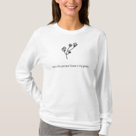 Moeder de mooiste bloem (zwarte typografie) t-shirt