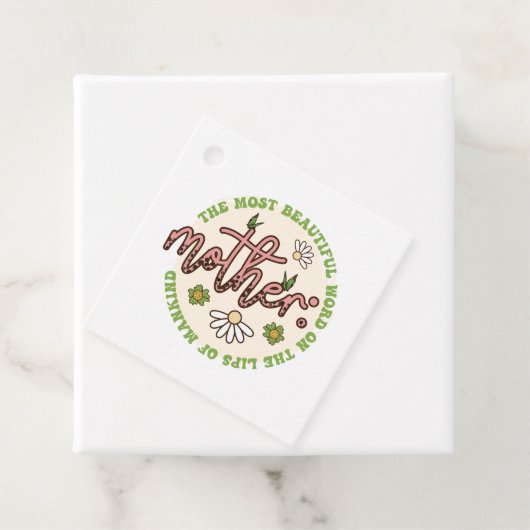 Moeder de mooiste wereld bedankjes labels (In situ)