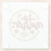 Moeder de mooiste wereld glazen onderzetter (Achterkant)