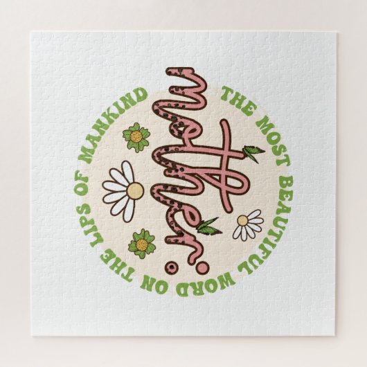 Moeder de mooiste wereld legpuzzel (Horizontaal)